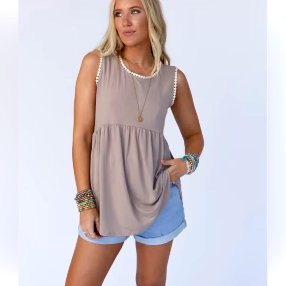 Three Bird Nest Boho earthy babydoll full coverage tank